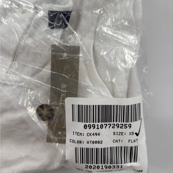 J. Crew Squareneck button-back top in linen - Picture 5 of 8